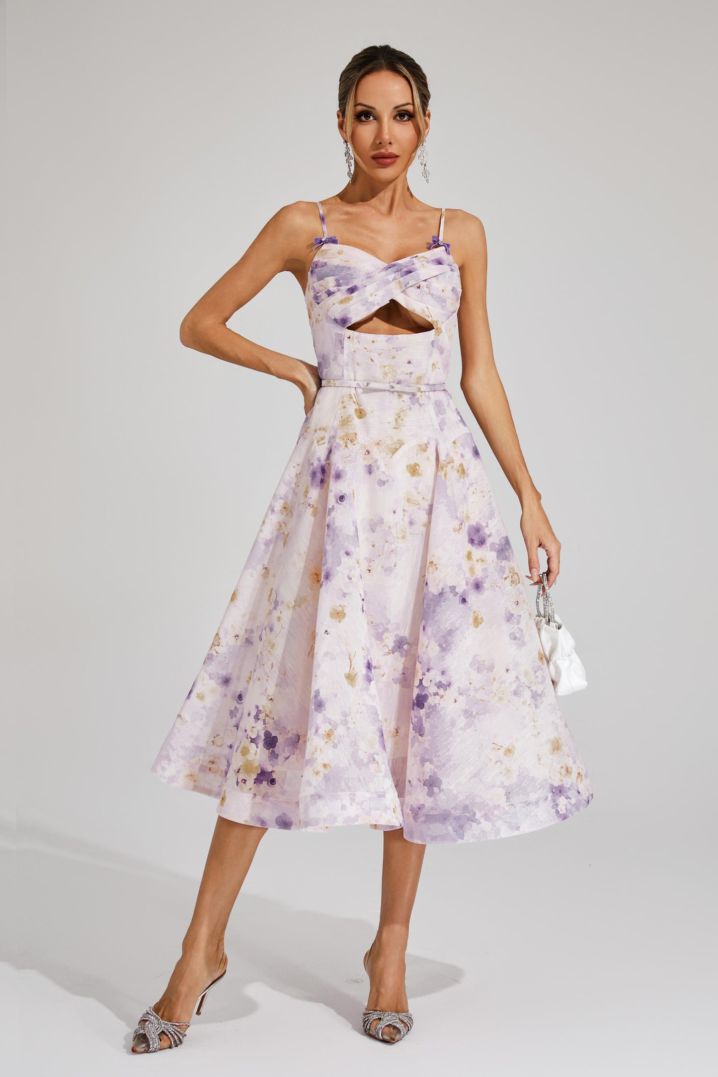 Elma Purple Holiday Slip Dress