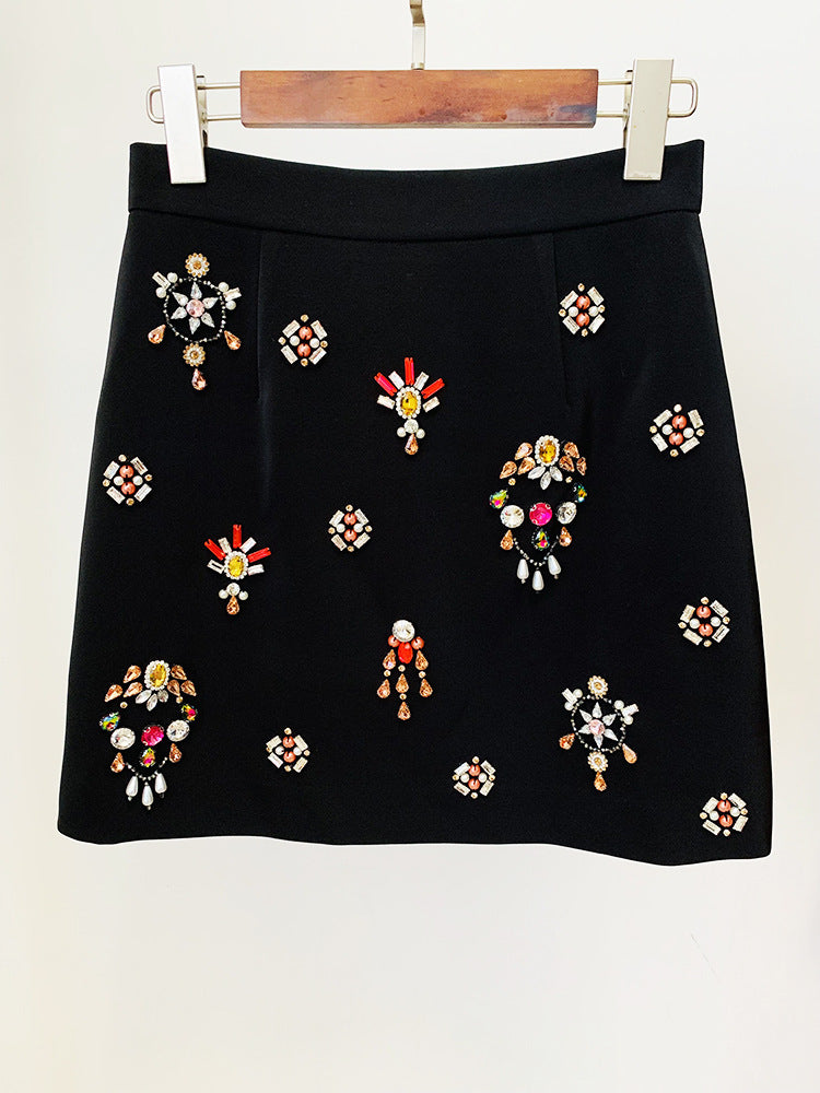 Sobia Crystal Embellished Set In Black