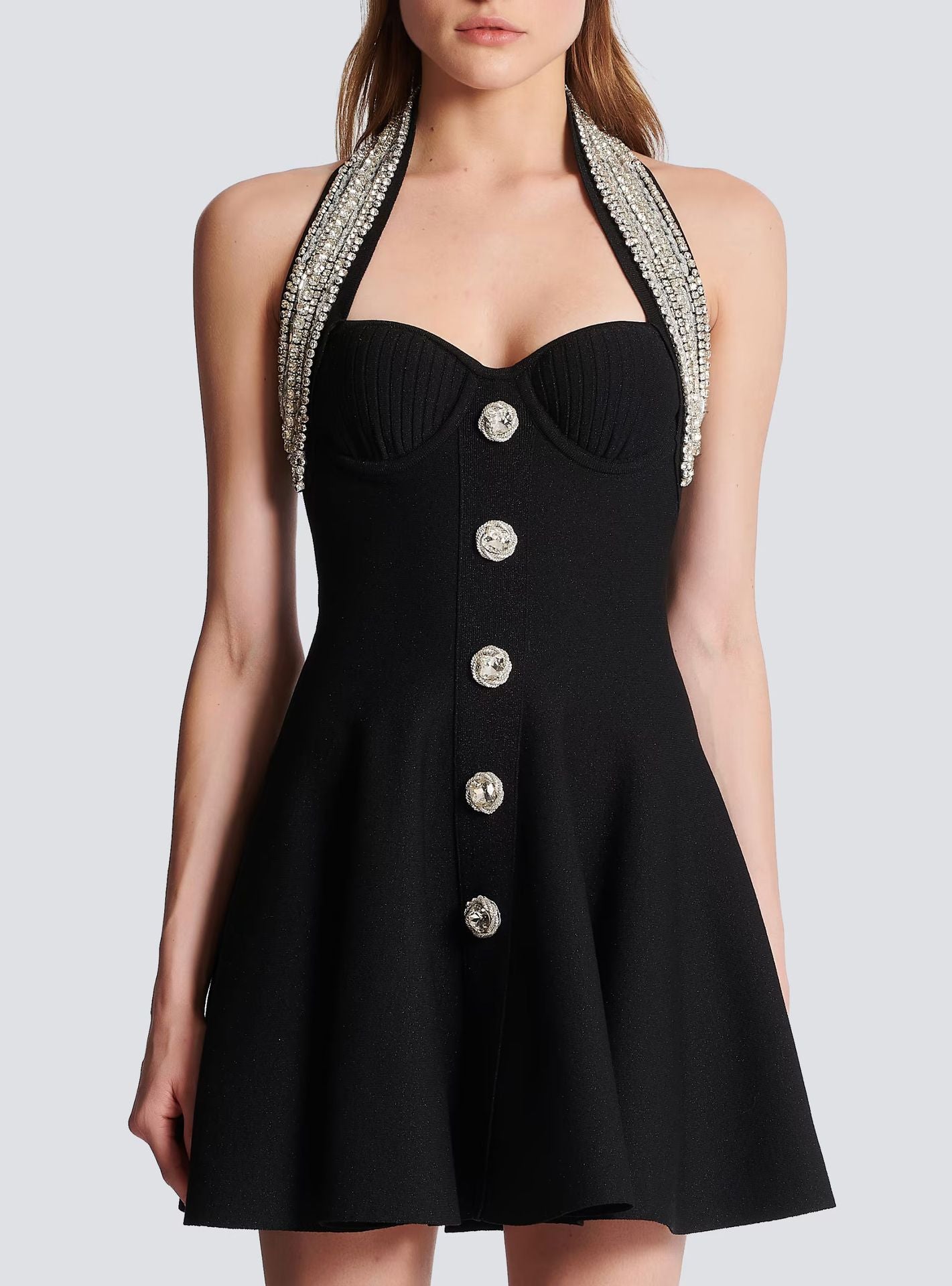 Euran Knit Backless Mini Dress