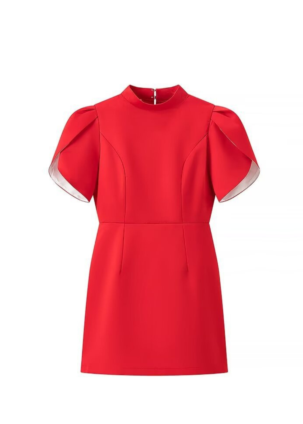 Esaac Back Cutout Bowknot Red Mini Dress