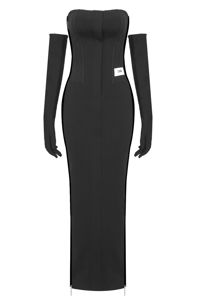 Ogani Strappy Maxi Dress In Black