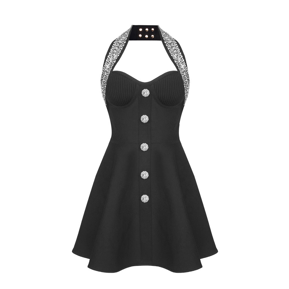 Euran Knit Backless Mini Dress