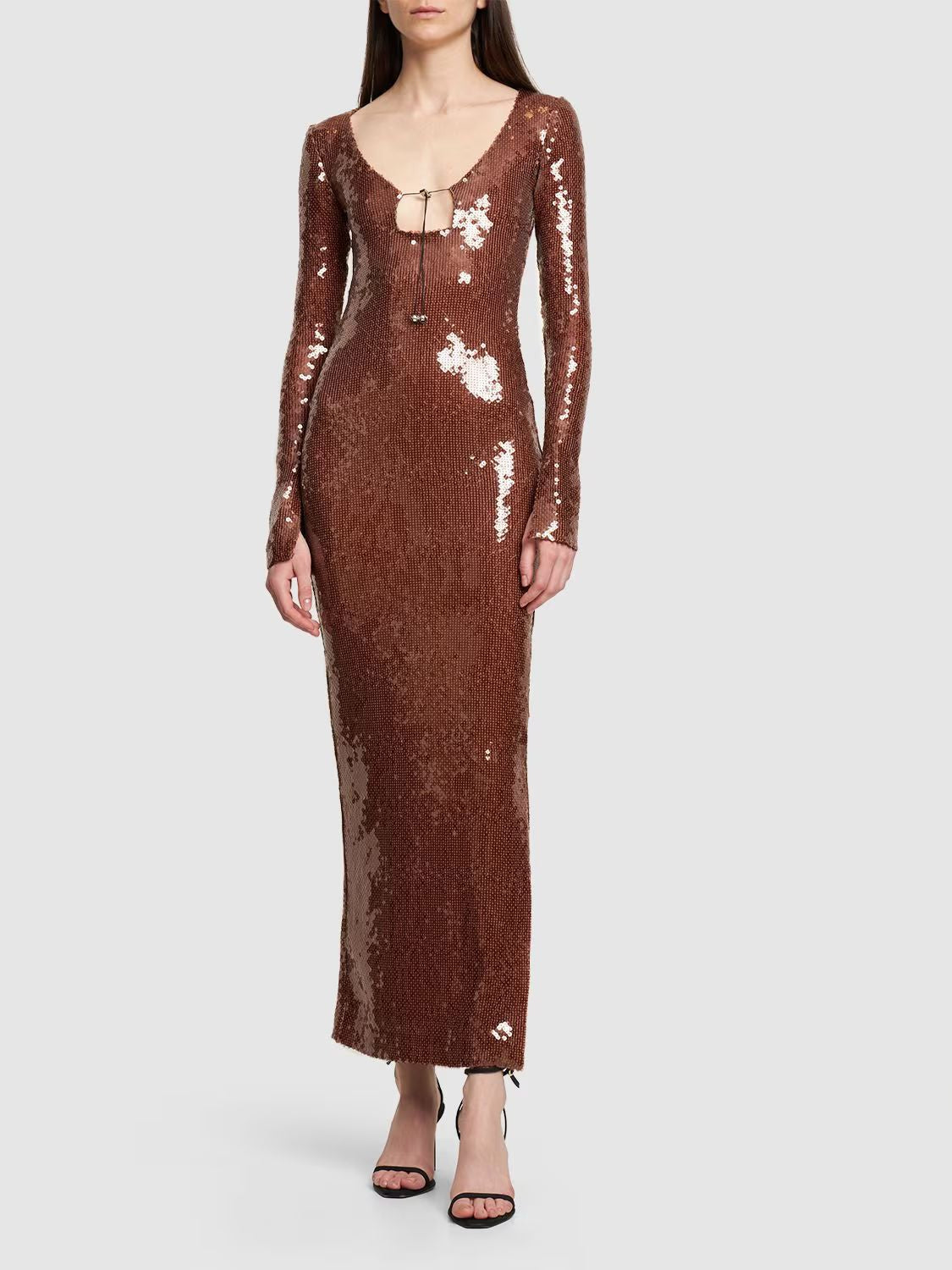 Louisa Brown Sequin Maxi Dress Night Novas Louisa Brown Sequin Maxi Dress Night Novas