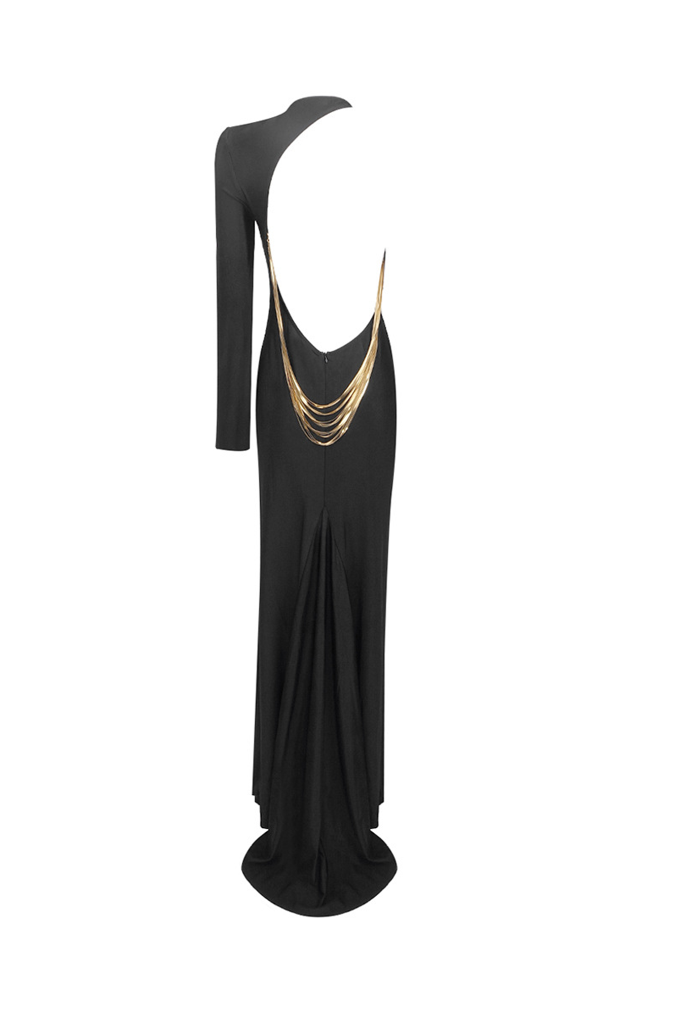 Fagra Off-Shoulder Snake Chain Maxi Dress