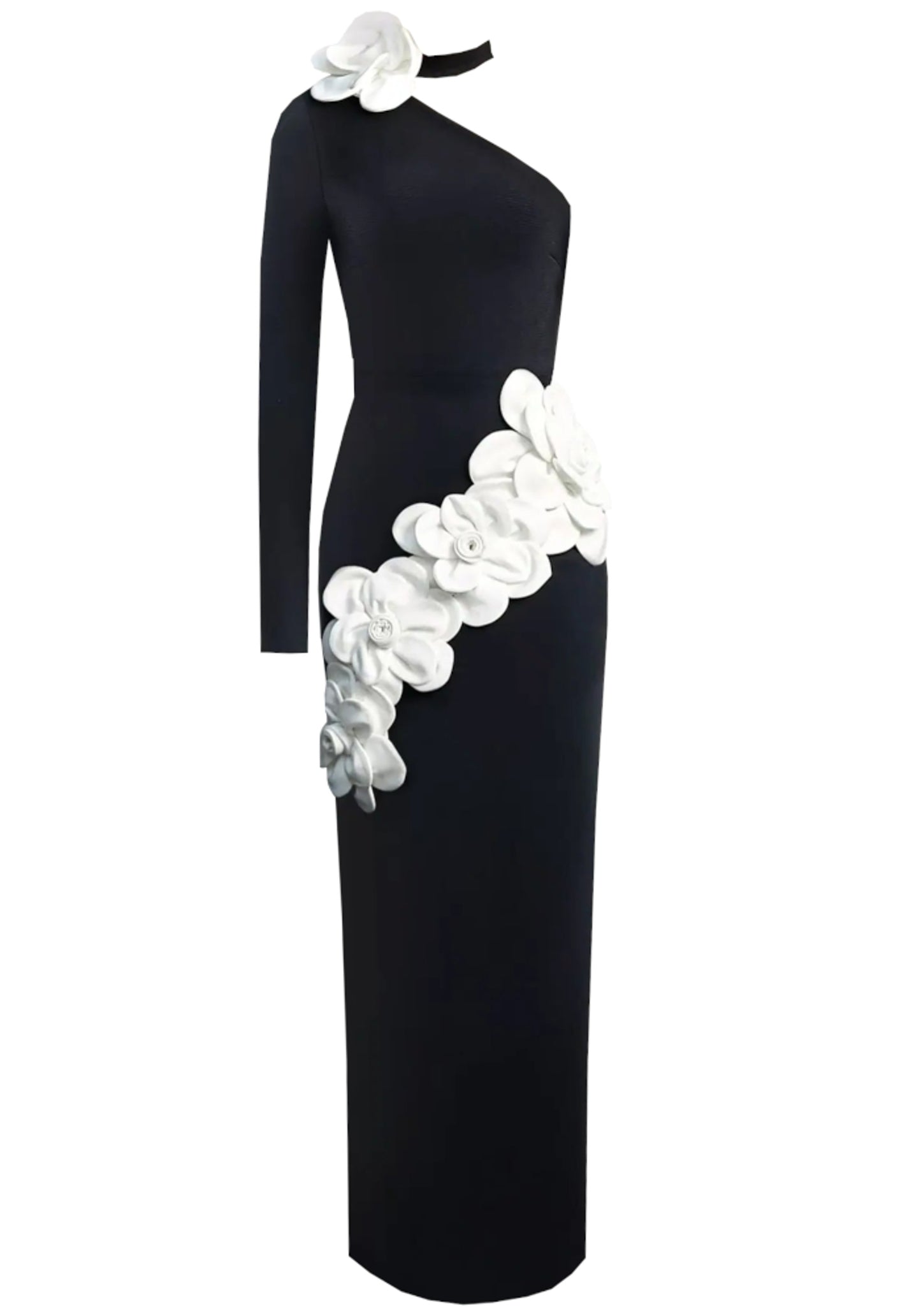 Revelin One Sleeve Floral Maxi Dress