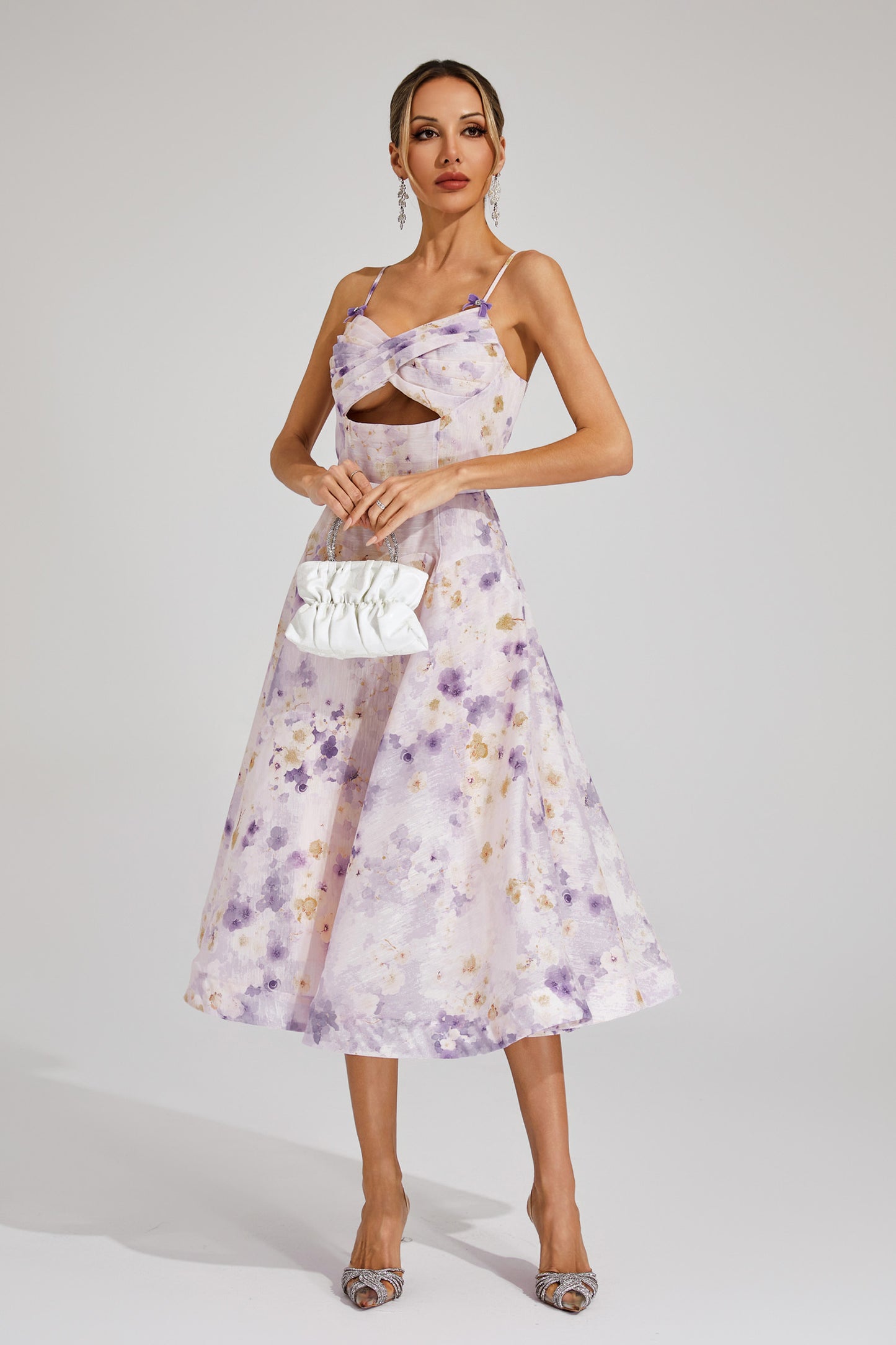 Elma Purple Holiday Slip Dress