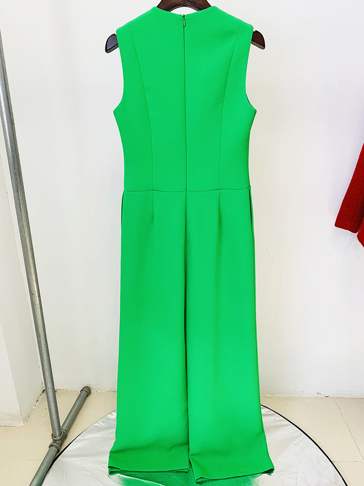 Aryan Lace-Up Sleeveless Jumpsuit