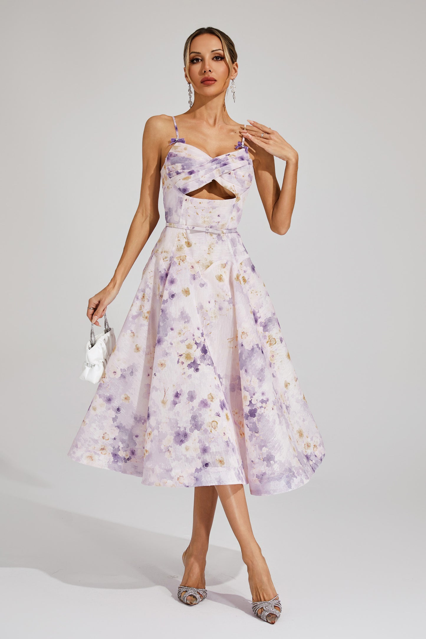 Elma Purple Holiday Slip Dress