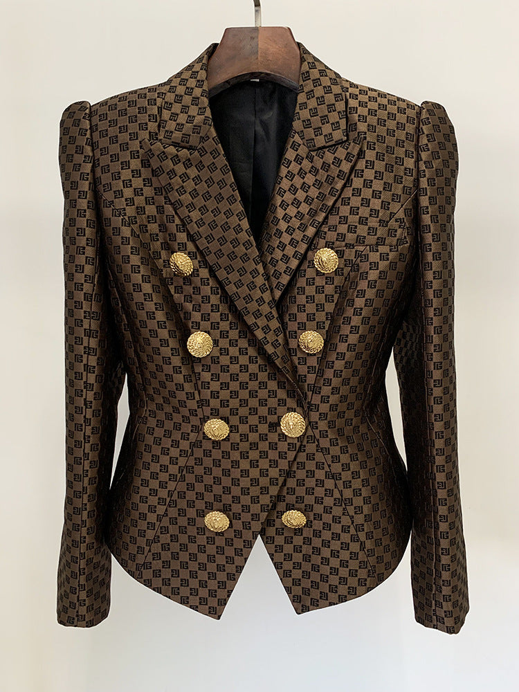 Mercer Monogram Blazer In Brown