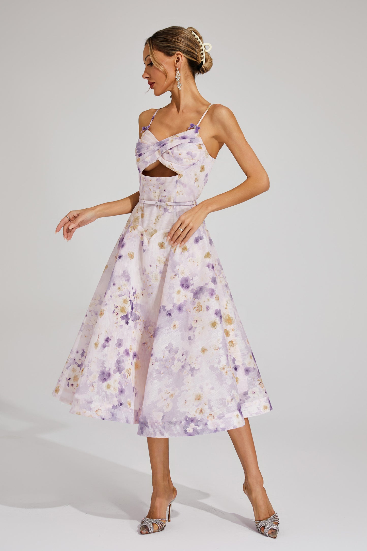 Uvandra Holiday Slip Dress In Purple