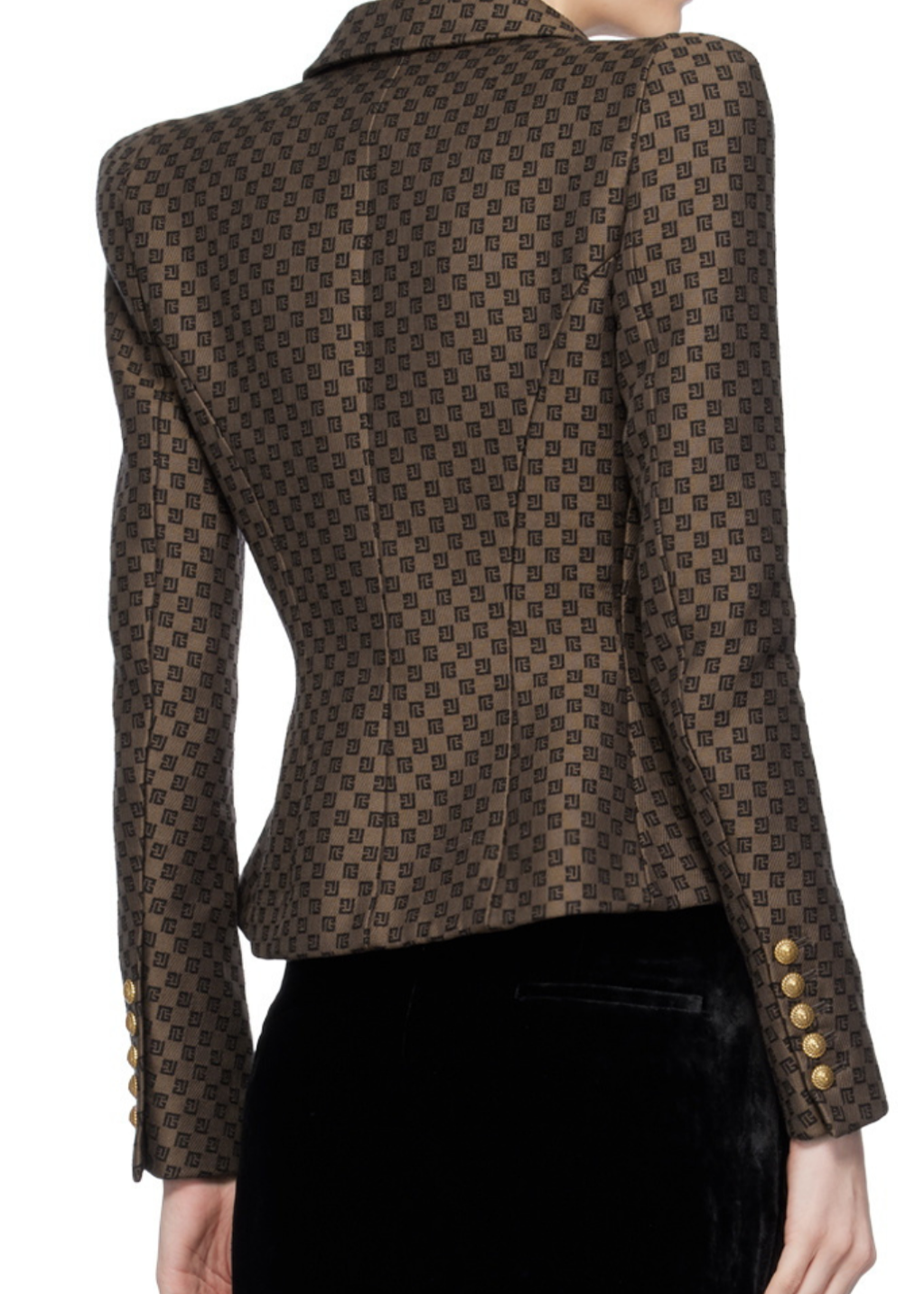 Mercer Monogram Blazer In Brown