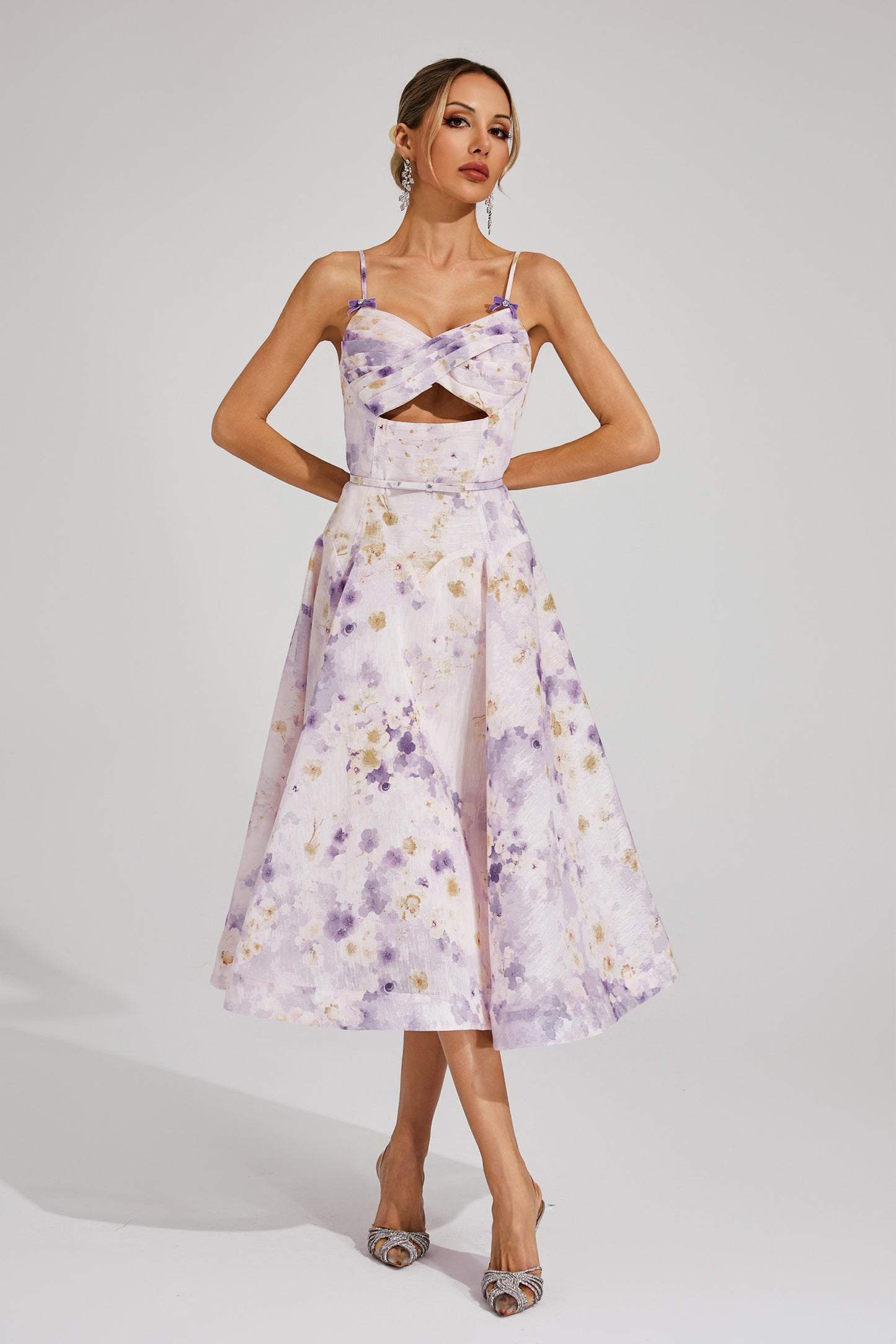 Elma Purple Holiday Slip Dress