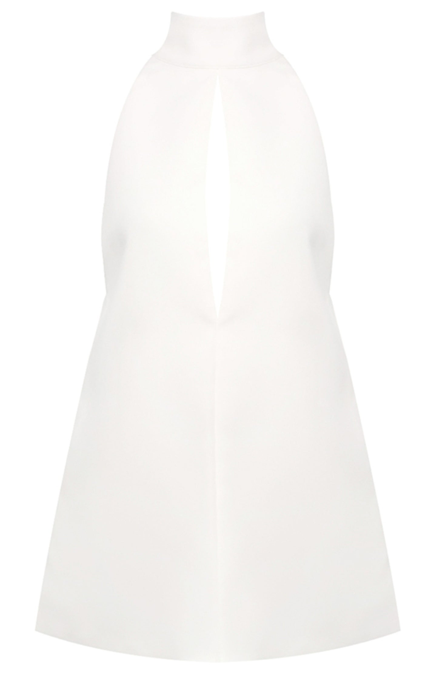 Faelyra Halter Cut Out Detail A Line Mini Dress In White