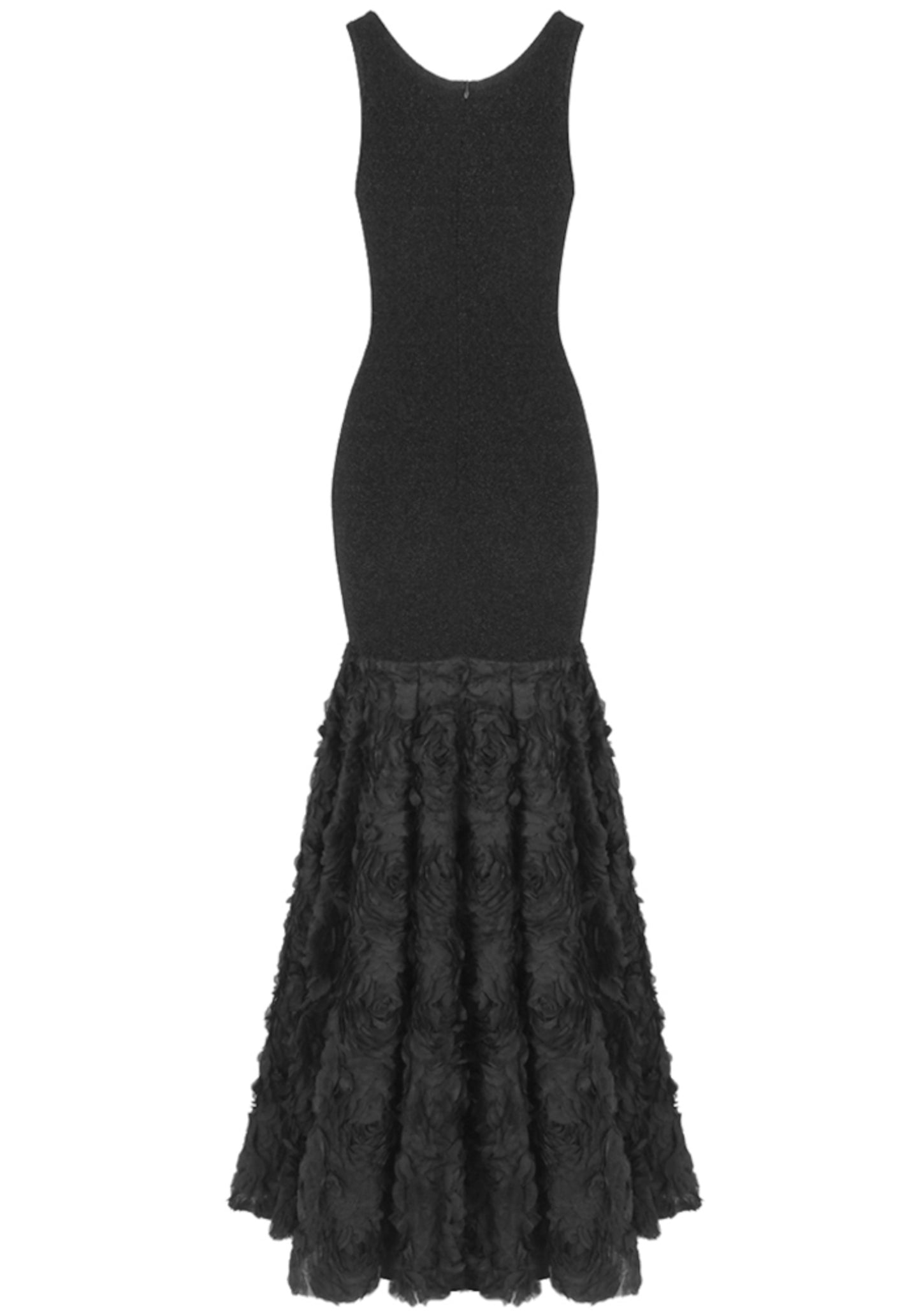Nalima Floral Mermaid Maxi Dress In Black