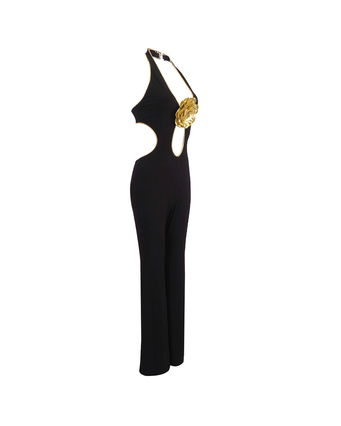 Kanako Floral Sleeveless Backless Jumpsuit