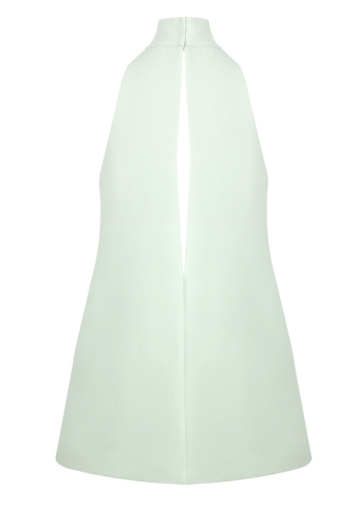 Faelyra Halter Cut Out Detail A Line Mini Dress In Mint Green