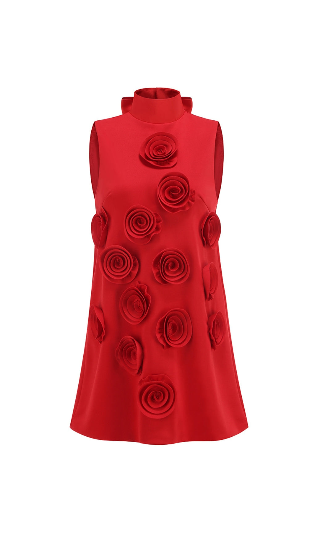 Ziegler Appliquéd Shift Mini Dress In Red