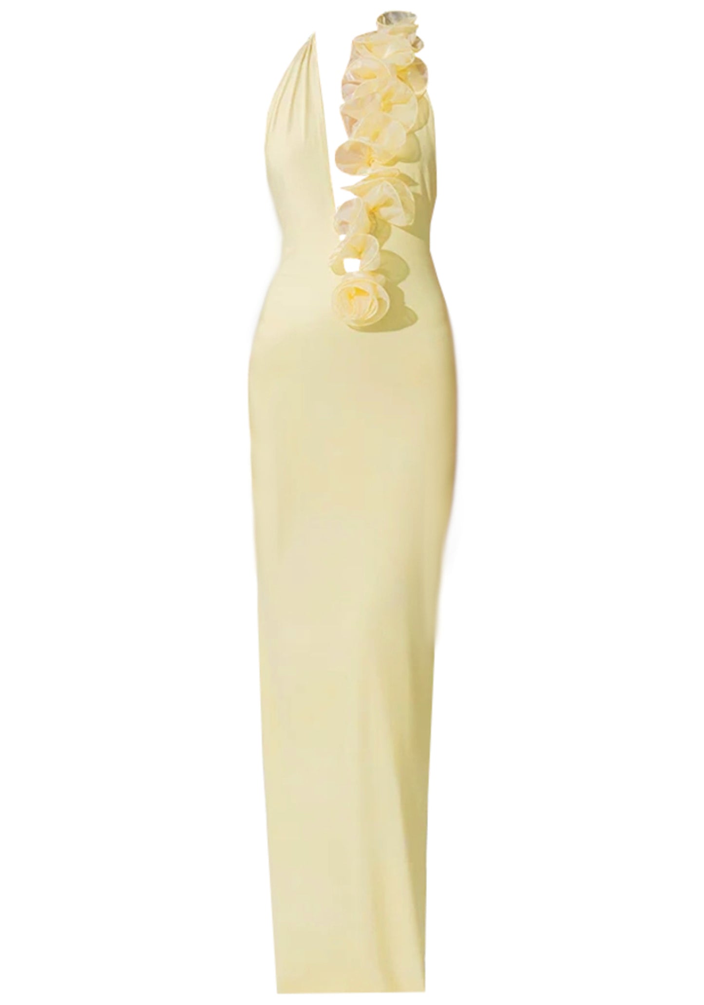 Arythas Halter Floral Maxi Dress In Yellow