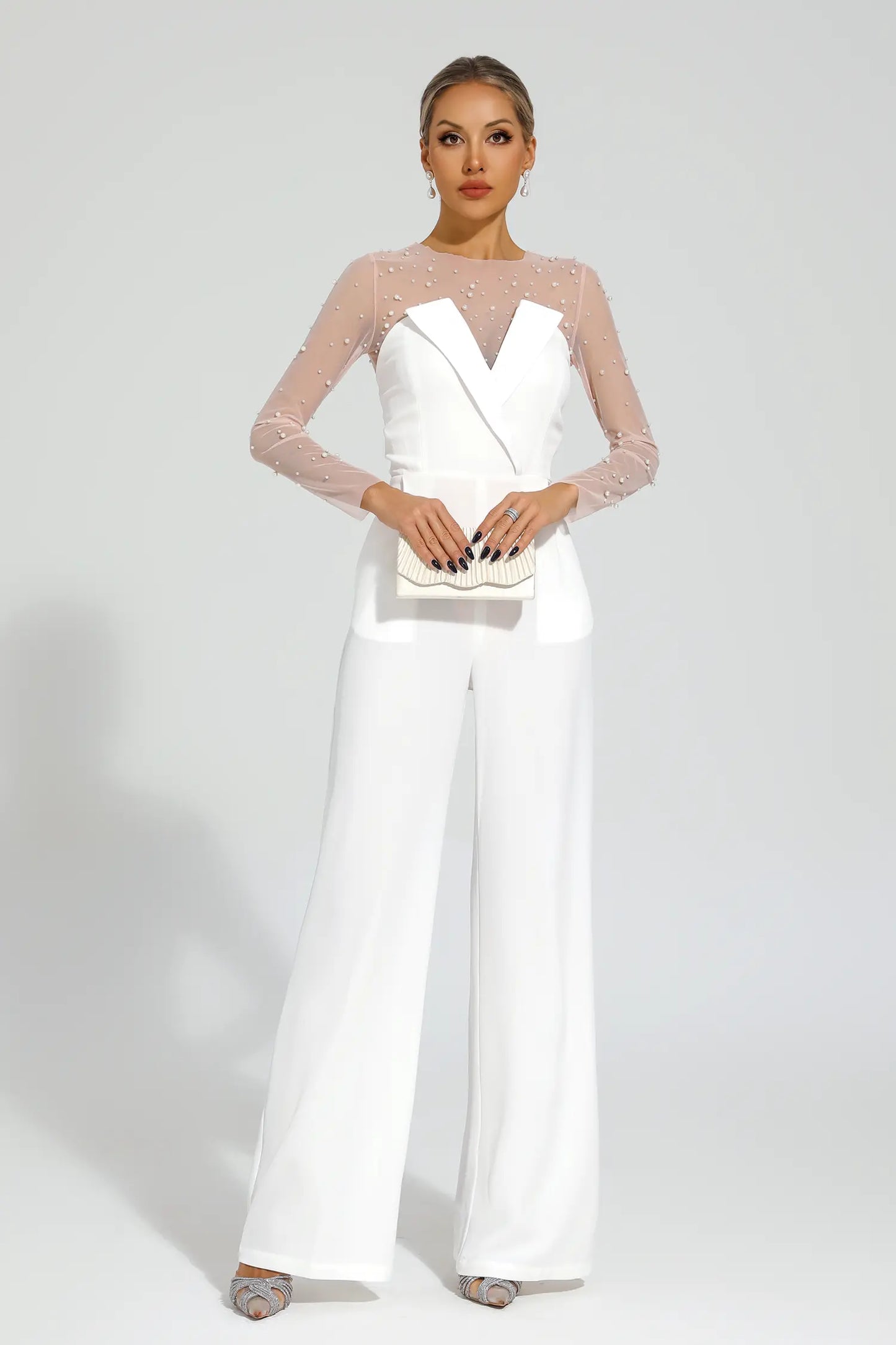 Paza Beaded Jumpsuit Two-Piece Set