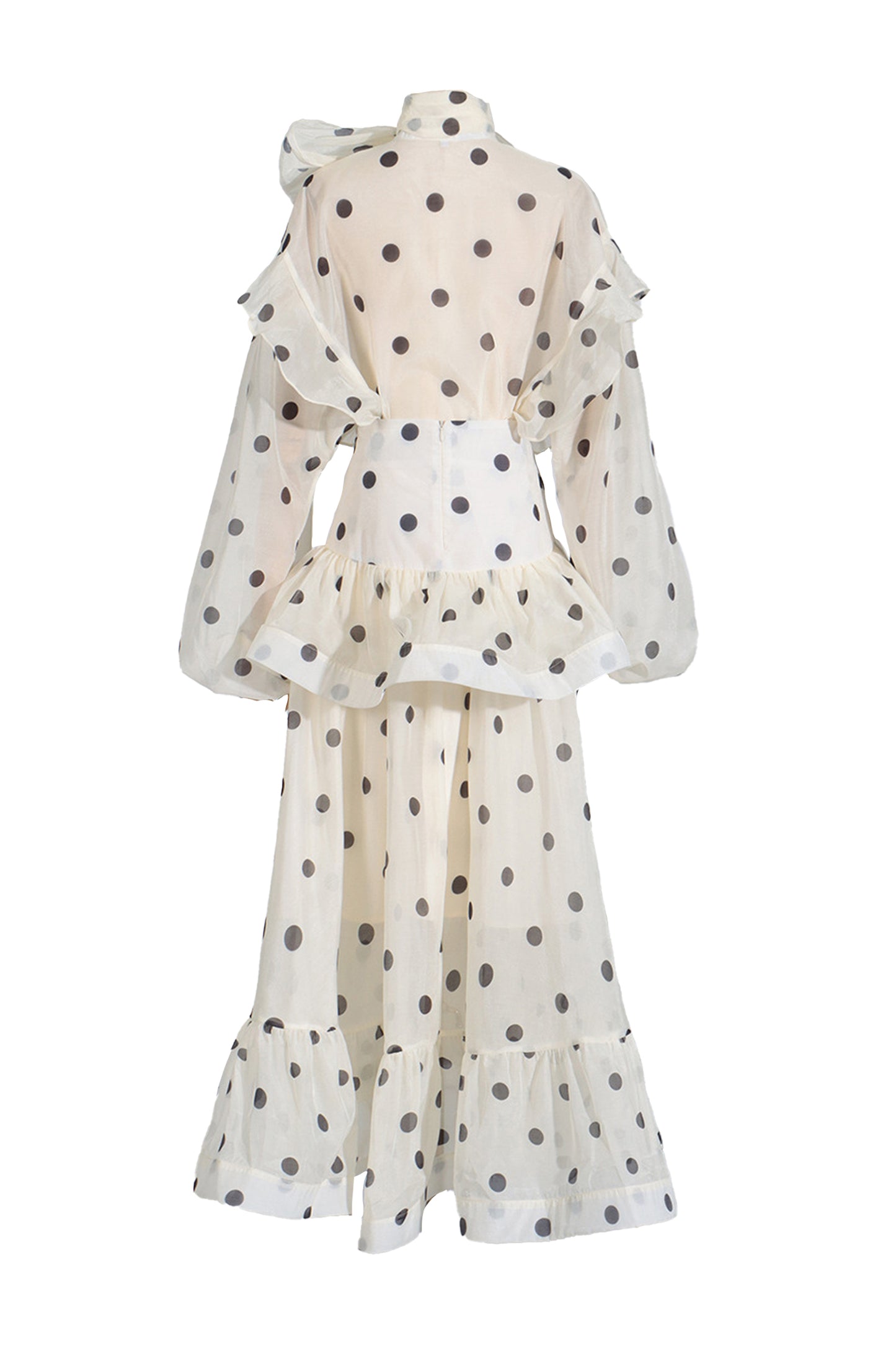 Lexelle Polka Dot Set In Apricot