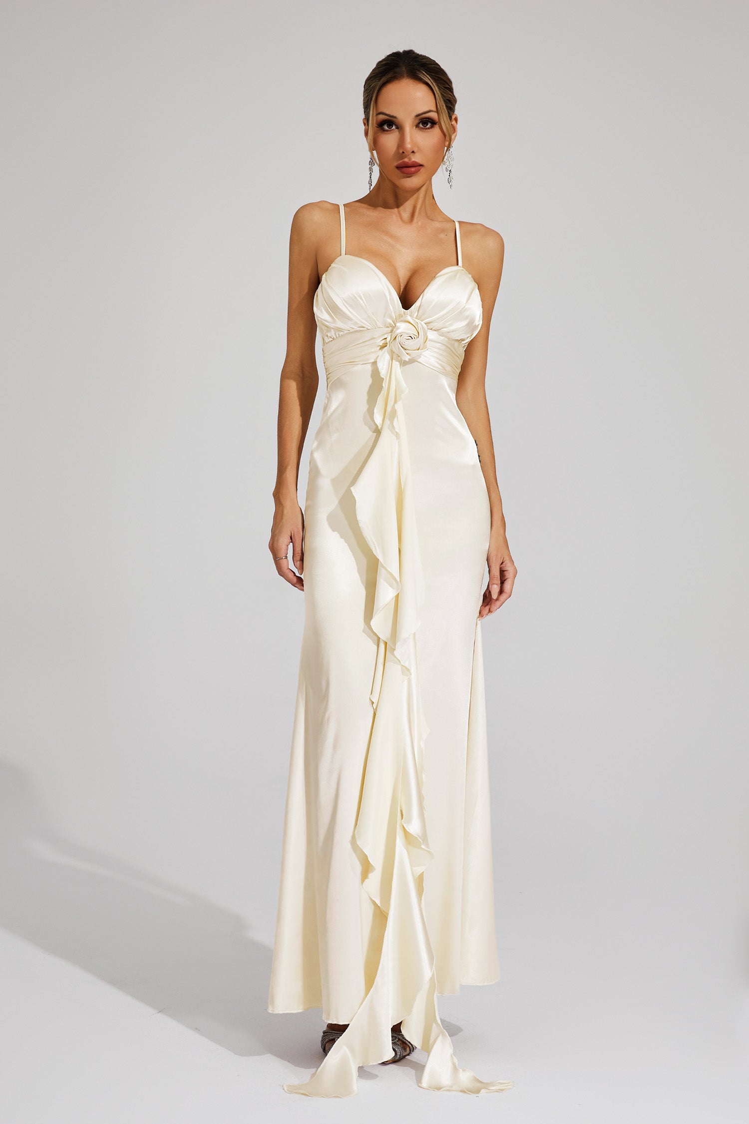 Almira Champagne Slip Maxi Dress Champagne / L Almira Champagne Slip Maxi Dress Champagne / L
