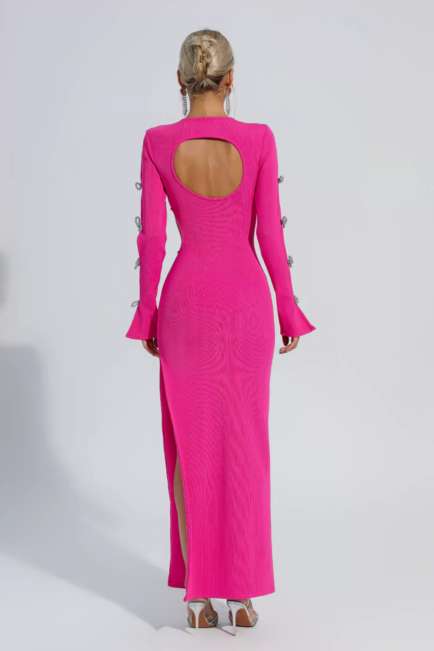 Emory Bandage Cutout Maxi Dress In Pink
