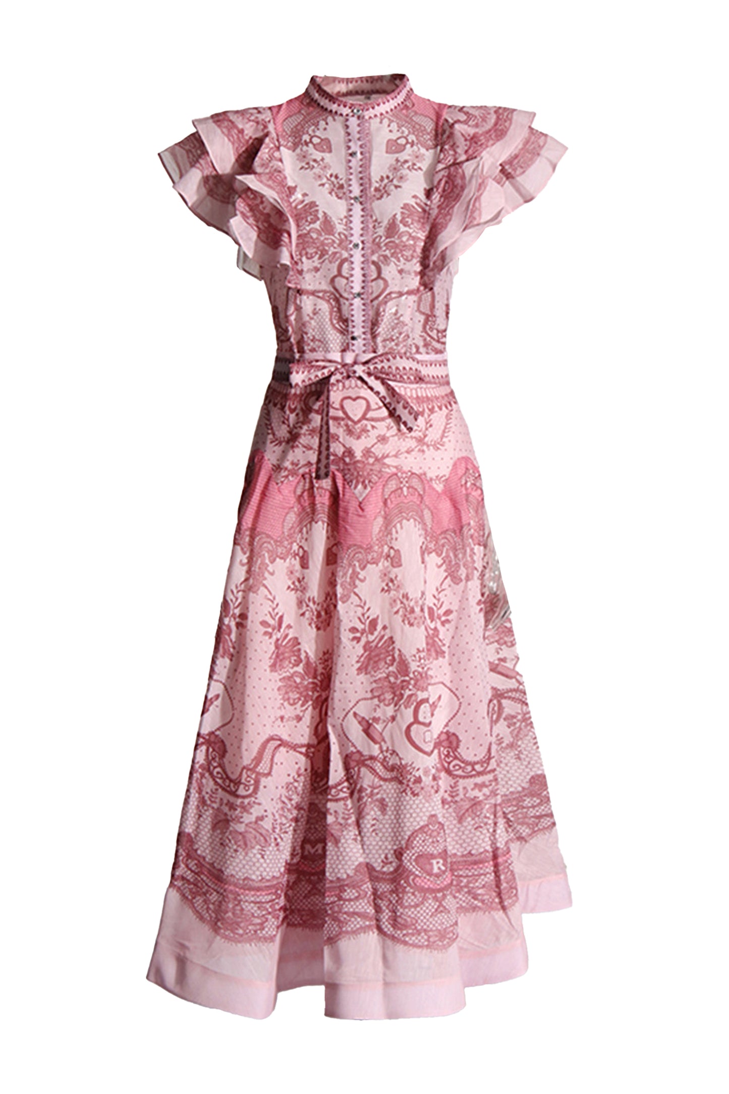 Brysta Flower Printed Set In Pink