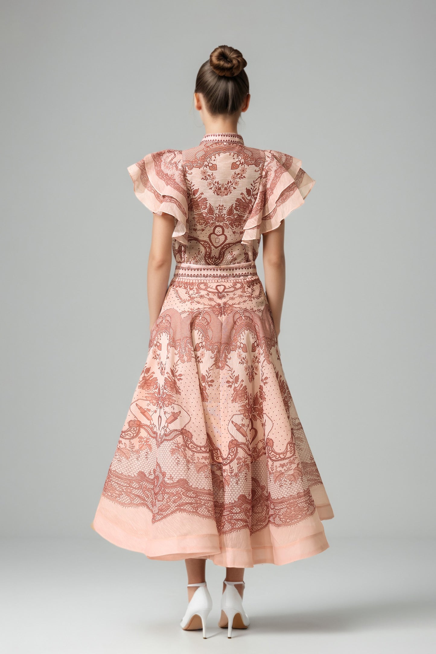 Brysta Flower Printed Set In Pink