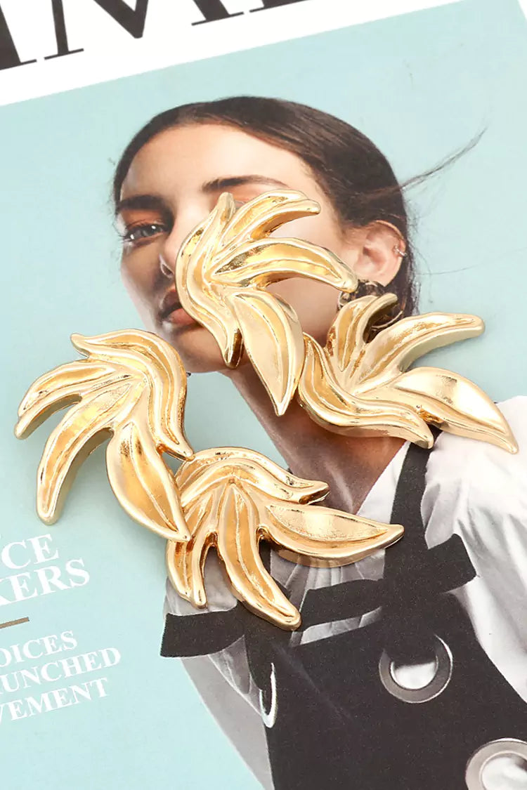 Bexiron Gold Leaves Earrings