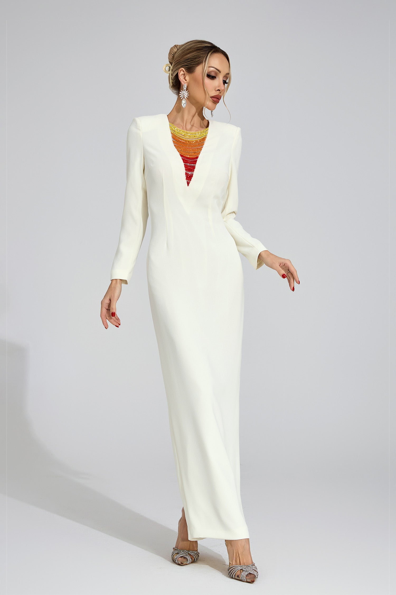 ivory maxi dress formal Ivory Atelier Maxi Dress - White, Large | Hazel and Olive