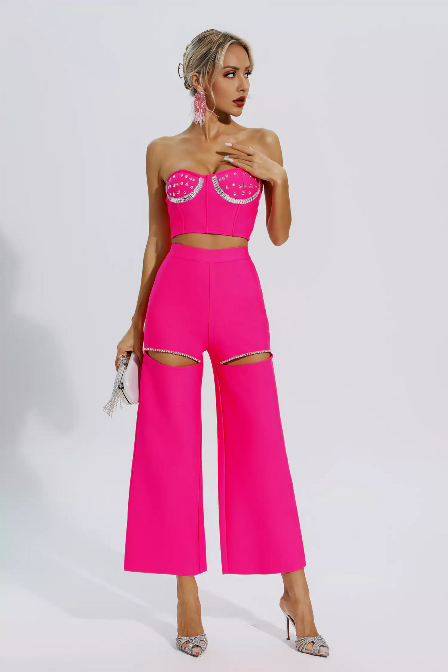 Virginia Cutout Diamond Set In Pink