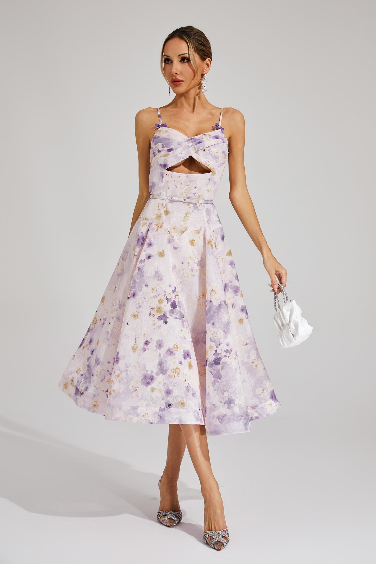 Uvandra Holiday Slip Dress In Purple