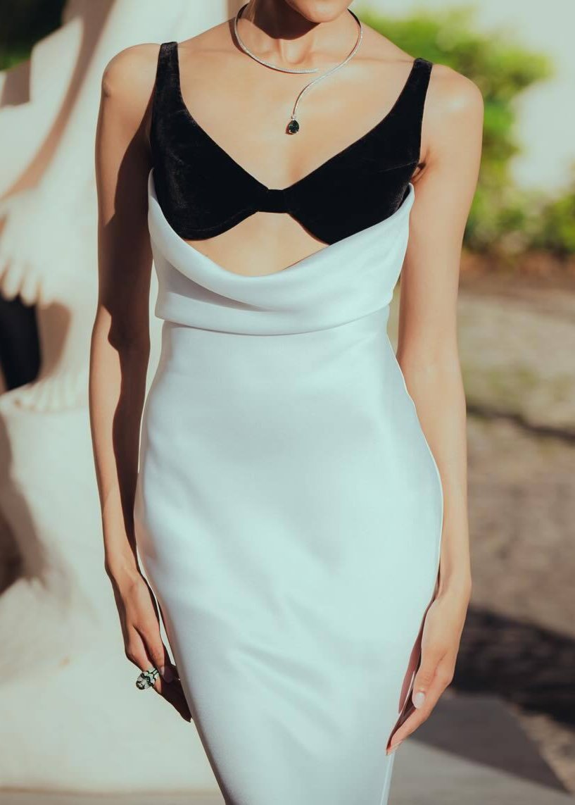 Elke Slip Draped Maxi Dress