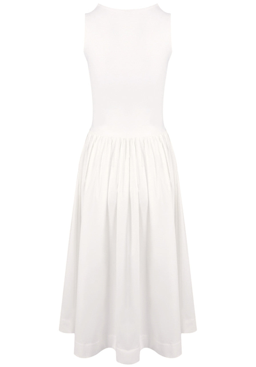 Uaelyvira Butterfly Detail A Line Midi Dress In White