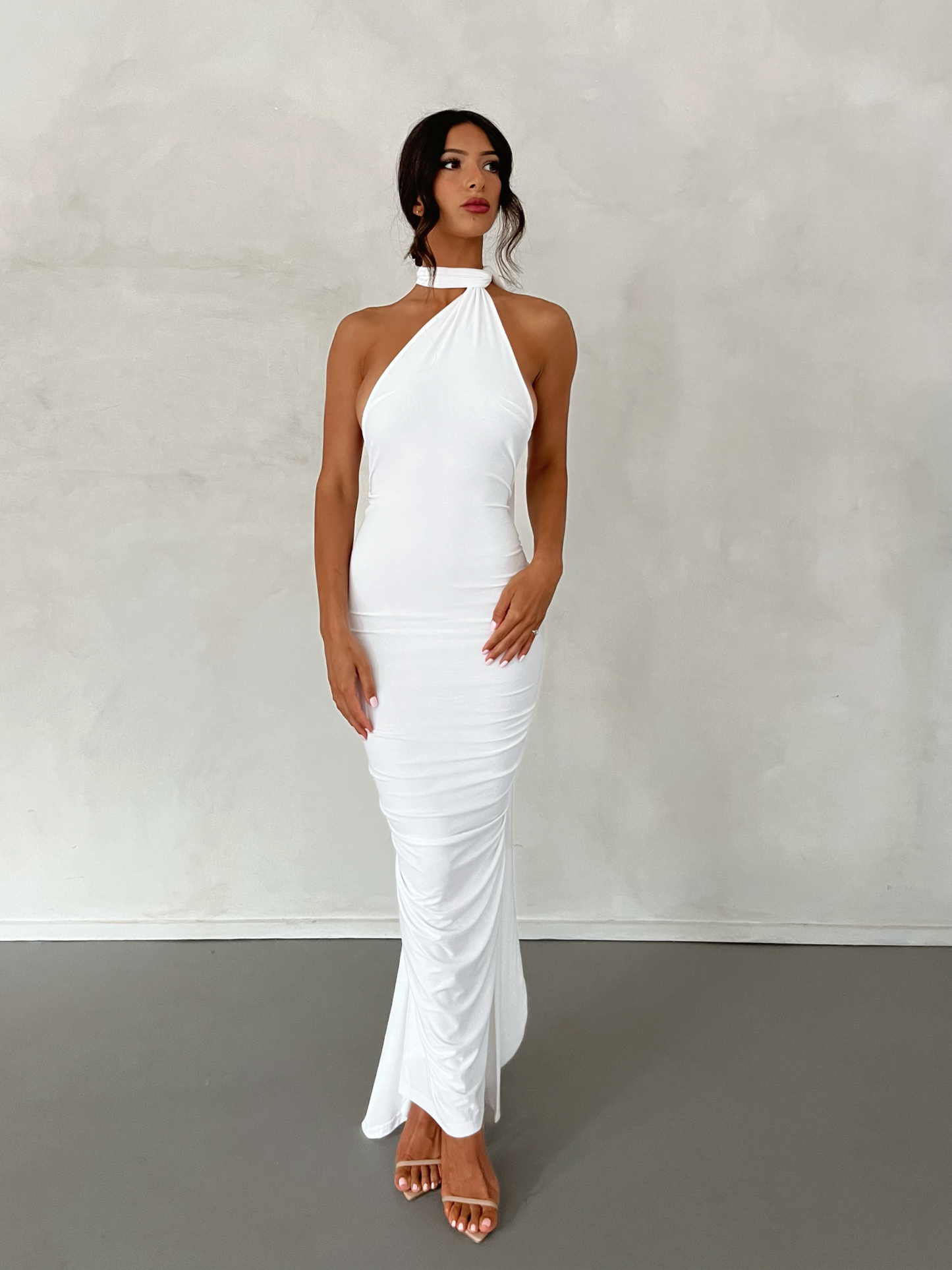 Garze Backless Maxi Dress In White