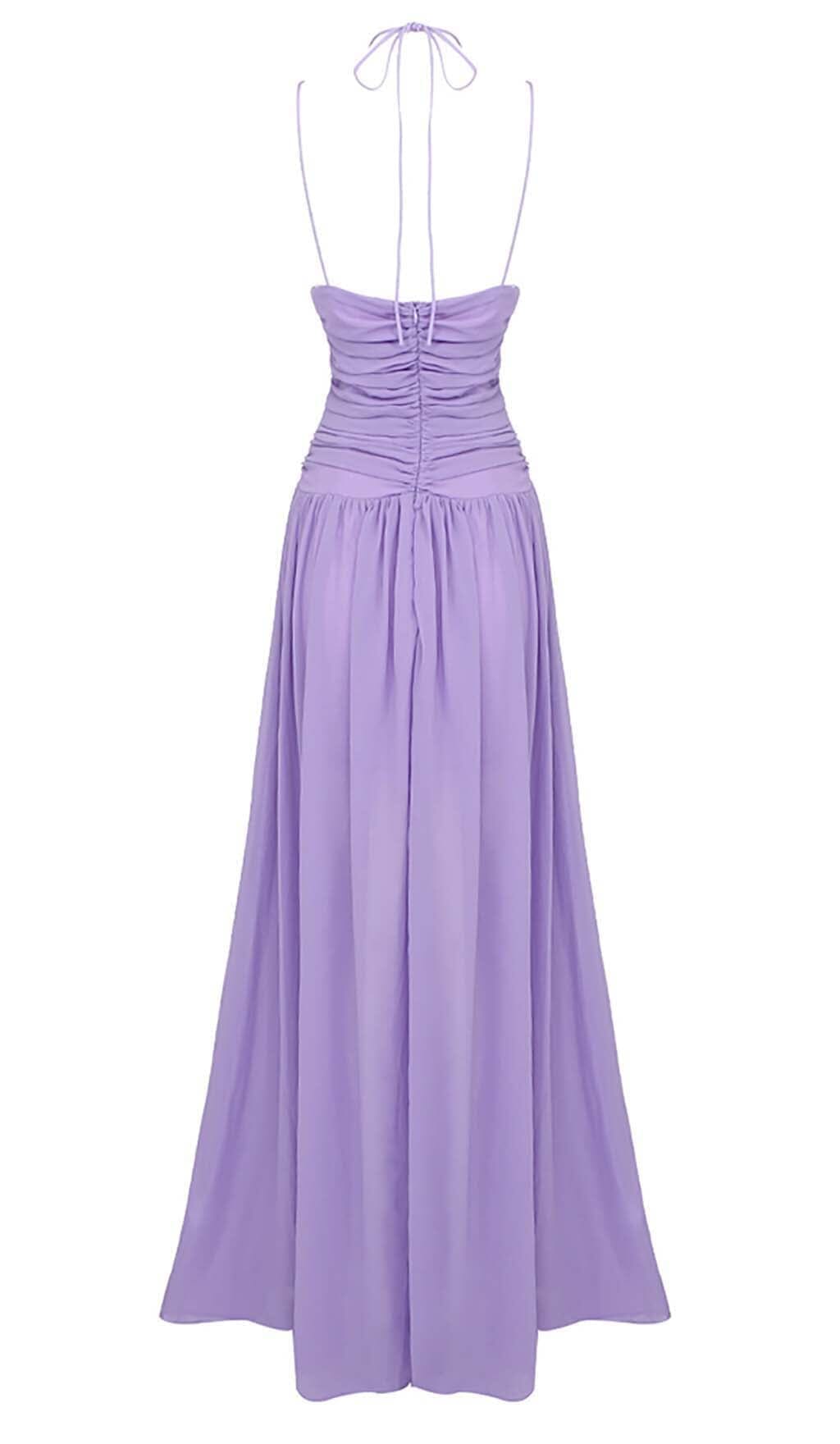 Dayzie Cutout Tulle Maxi Dress In Light Purple
