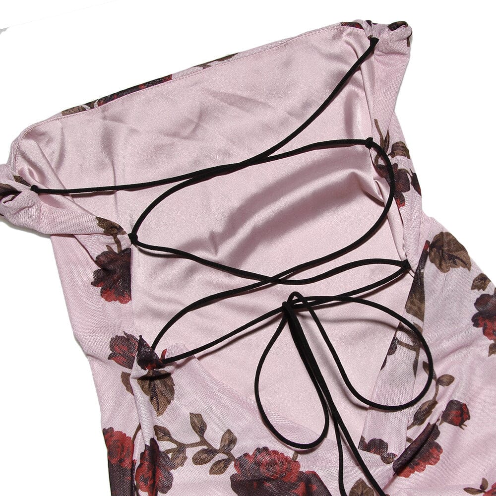 Cleon Backless Maxi Dress In Pink