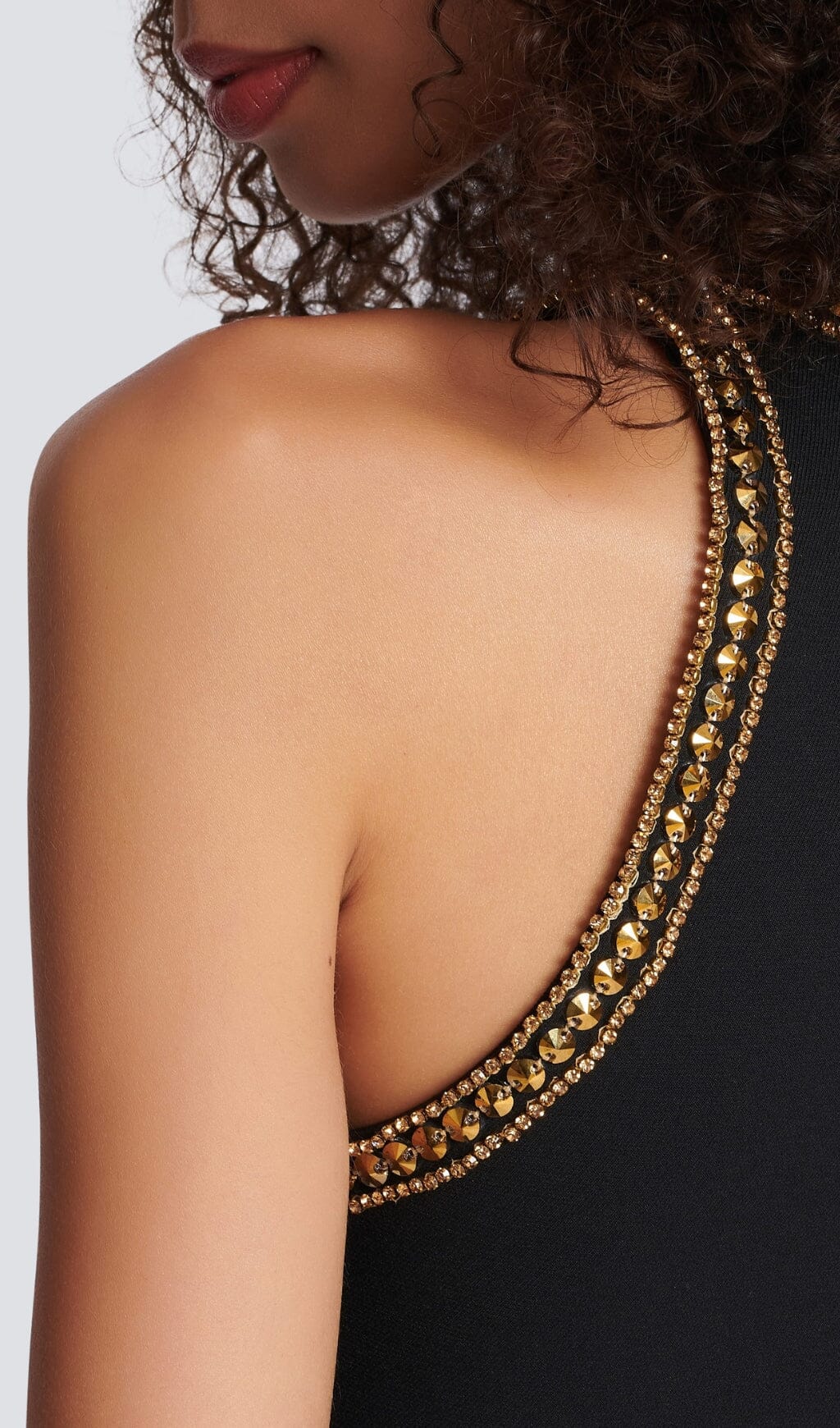 Cow Sequin Bandage Mini Dress In Black