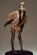 Lurek Asymmetric Faux Fur Mini Dress