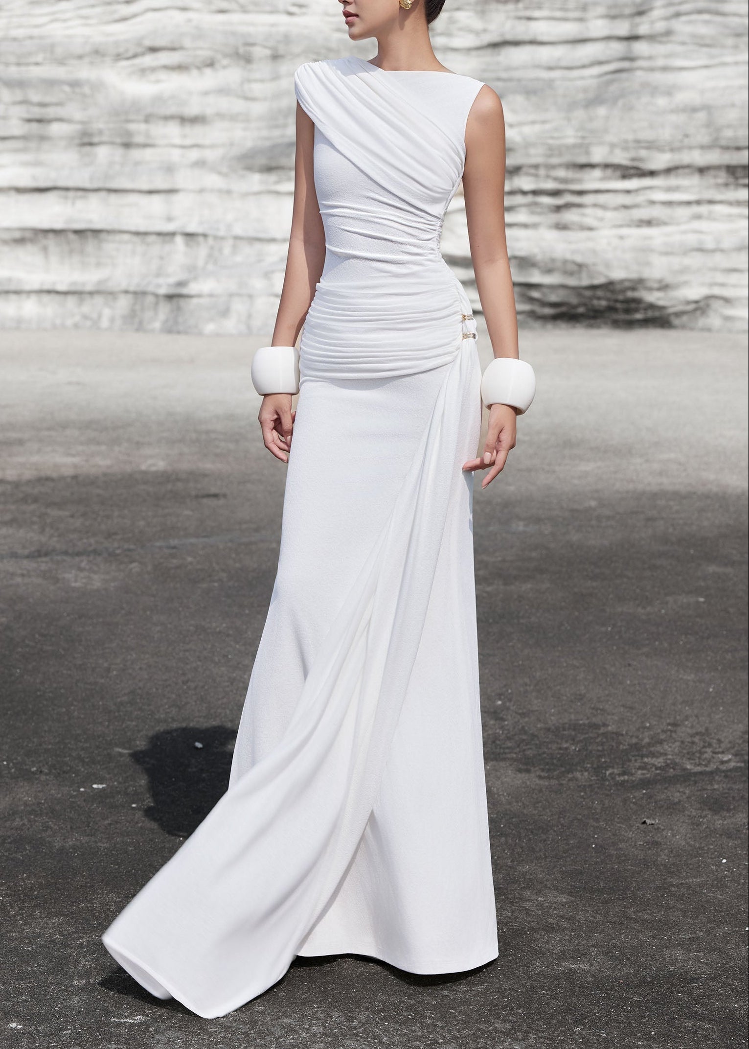 Godelieve Asymmetric Maxi Dress