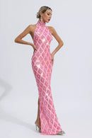 Cate Pink Diamond Maxi Dress