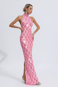 Cate Pink Diamond Maxi Dress