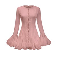 Orphee Semi-Sheer Flared Mini Dress