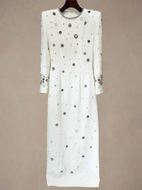 Agrafena Crystal Embellished Maxi Dress In Black