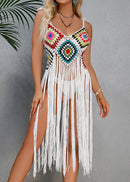 Irving Spaghetti Fringe Knitted Cover Up Dress