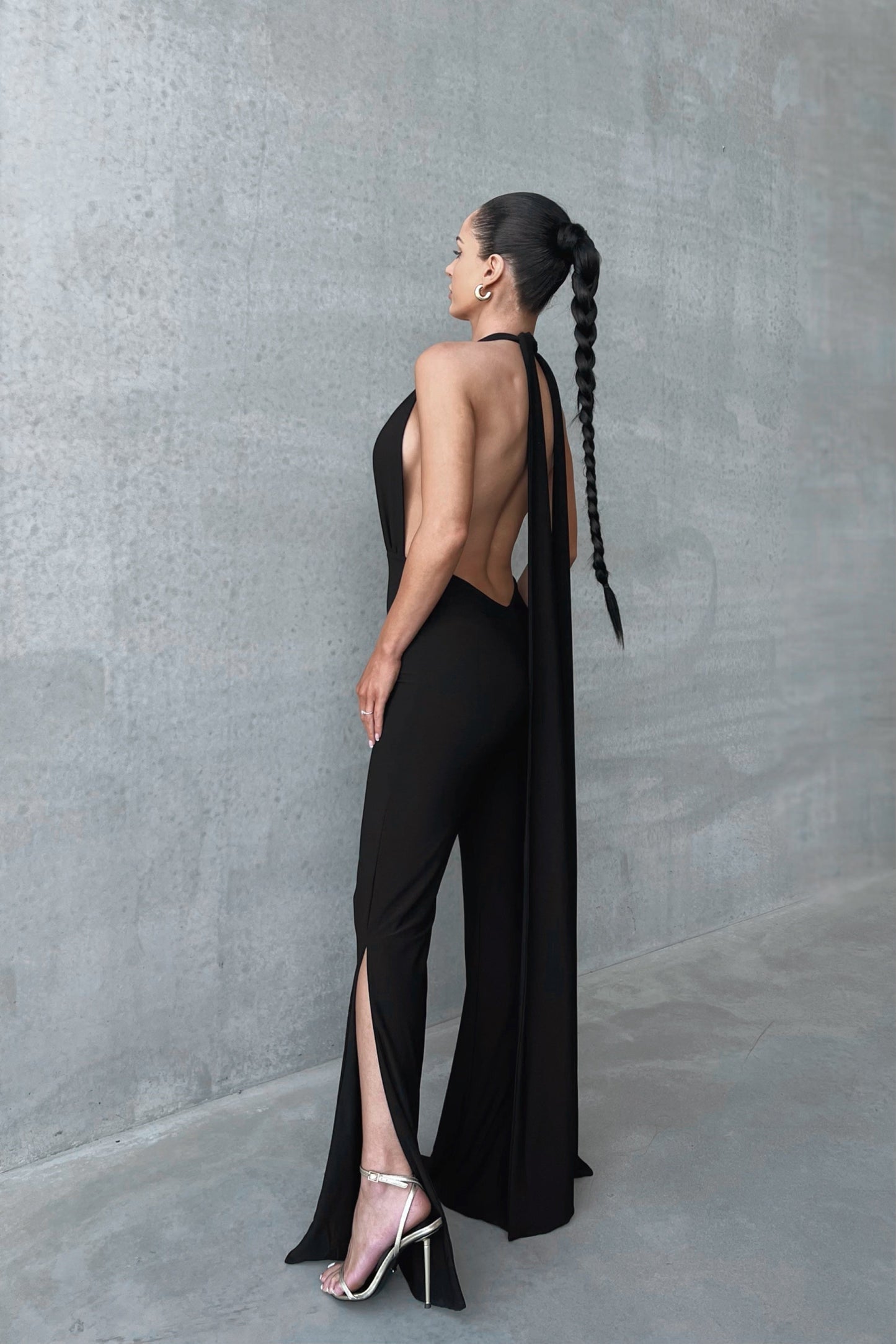 Nikki Multi-Way Jumpsuit In Black