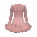 Orphee Semi-Sheer Flared Mini Dress