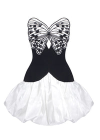 Cruze Black Bow Bandage Mini Dress