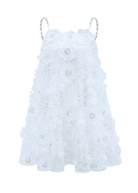 Manon Crystal-Embellished Floral Mini Dress