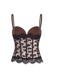 Raevyra Sequin Lace Corset Top